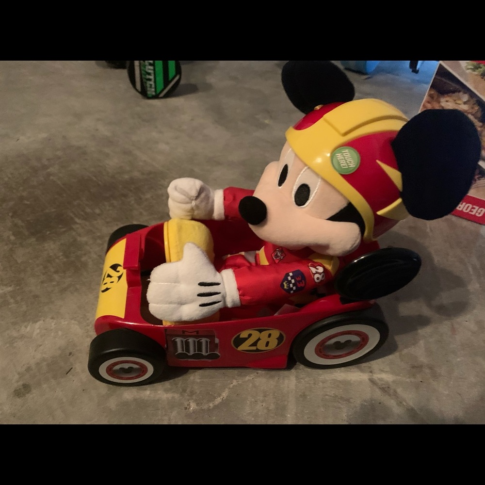 Mickey Mouse talking and moving racer toy